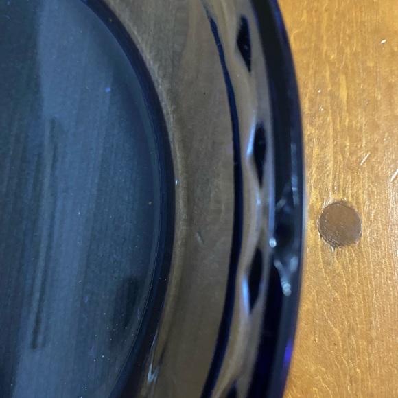 Pyrex Cobalt Blue Glass Vintage Fluted Pie Plate - Picture 6 of 7